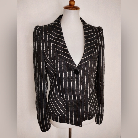 RETRO ARMANI COLLEZIONI PINSTRIPE JACKET - Picture 8 of 13